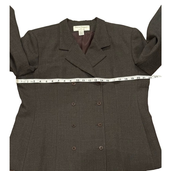 Rena Rowan for Saville Gray Vintage Wool Career Blazer Sz 14 - Picture 7 of 11